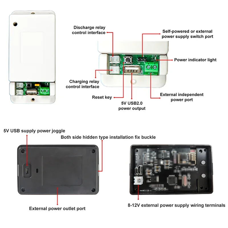 Wireless Voltage Meter  Solar Battery Charging Coulometer DC 0~500V Battery Capacity Detector Tester Ammeter Voltmeter VAC8710F