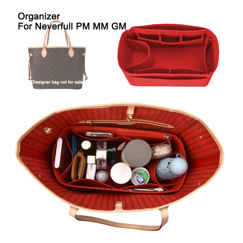 

Make Up Organizer Insert Bag Liner Travel Inner Purse Fit For Neverfull PM MM GM Handbag Tote