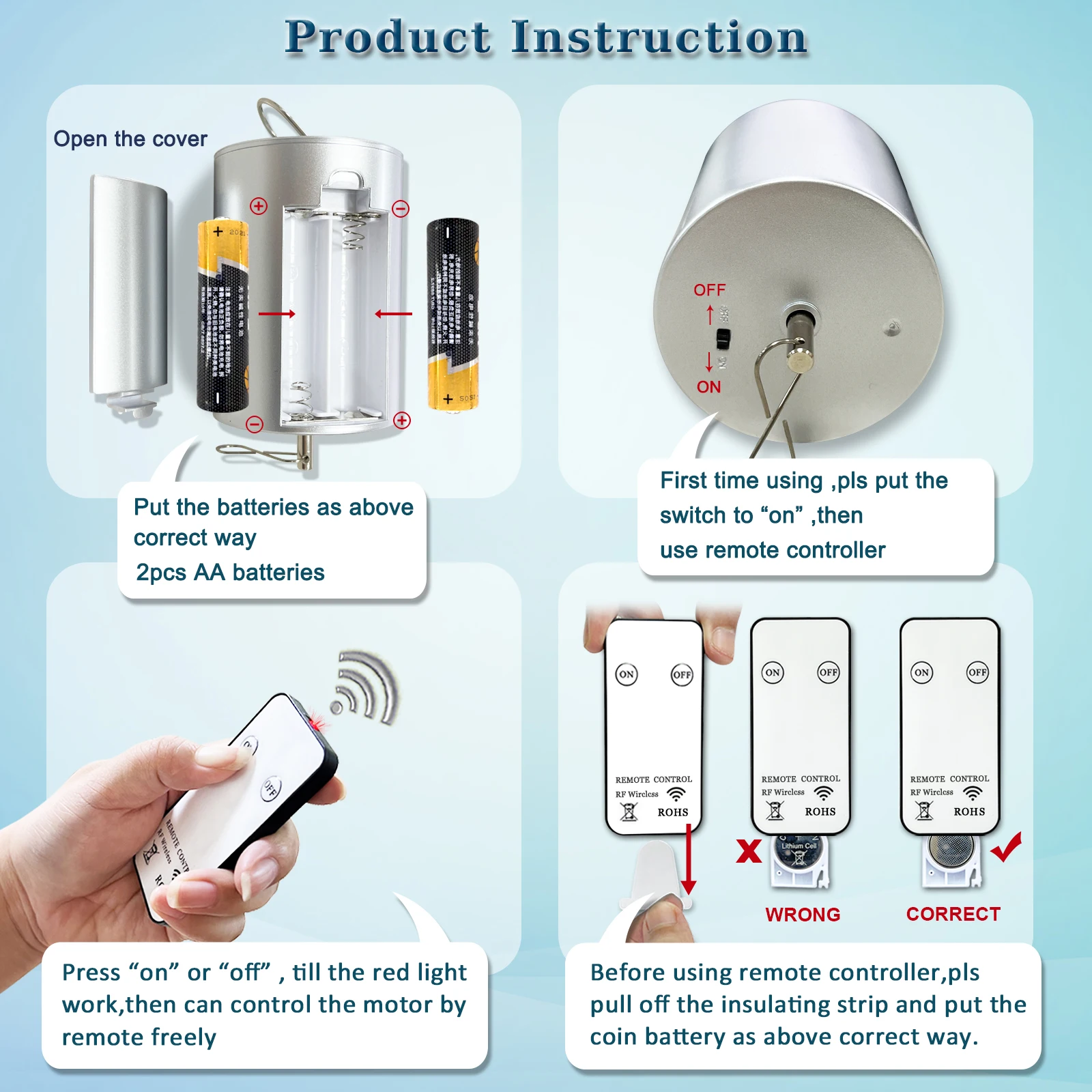 Psathenati Windmotor Batterij Aangedreven Mobiele Motor Met Afstandsbediening Decoratie Roterende Bal Wind Gong Spiraal 10or 20Rpm