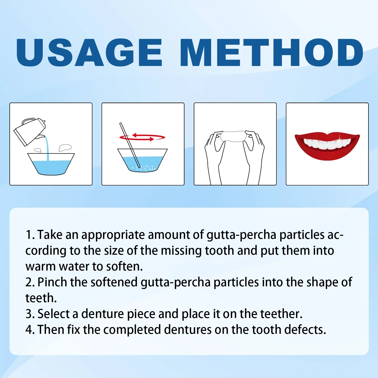 30g Temporary Tooth Repair Moldable Teeth And Gaps False Tooth Solid Gel Adhesive Fake Teeth Beauty Tool Dental Supplies