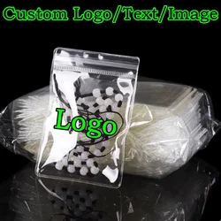 200PCS Clear PVC Jewelry Ziplock Storage Bag DIY Logo Anti-oxidation Battery Earring Beads Jade Diamond Bracelet Gift Pouches