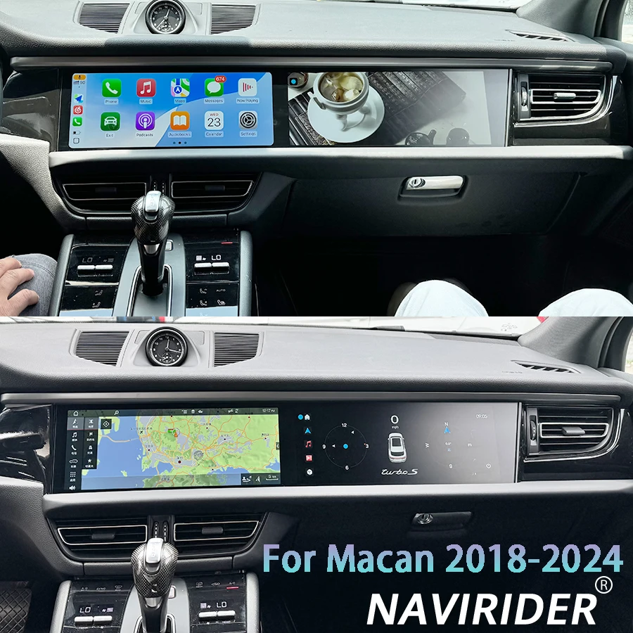 

12.3inch For Porsche Macan 2018-2024 Pcm5.0 Radio Android Car GPS Multimedia Video Player Head Unit Carplay 8G+256GB Dual Screen
