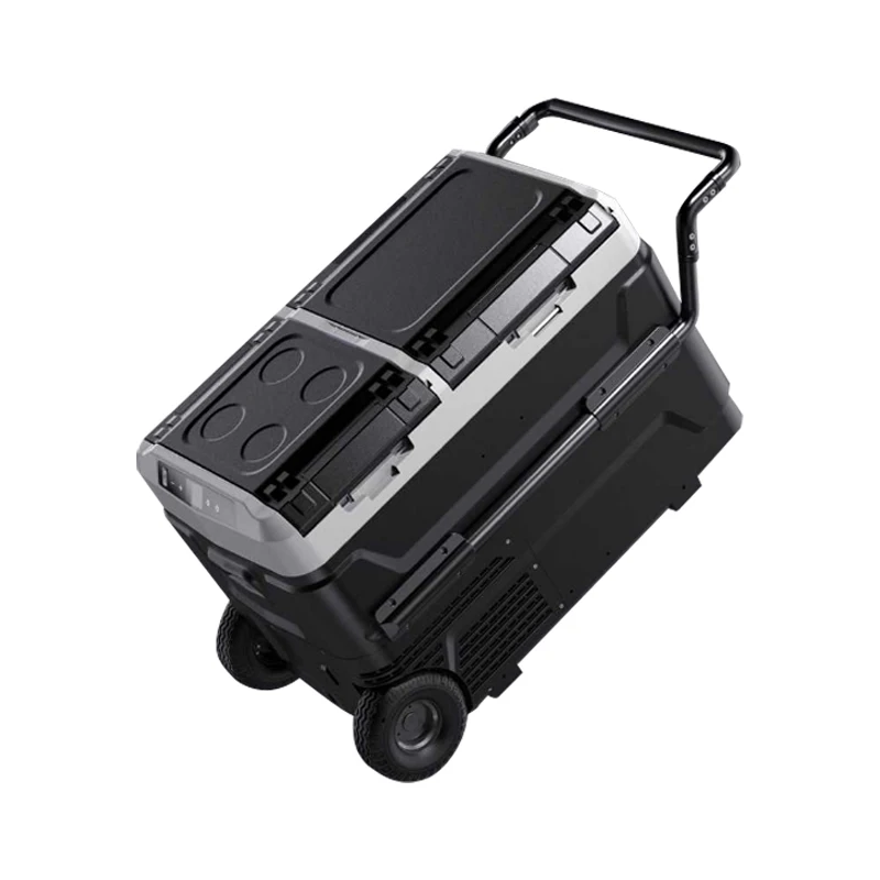 Mini refrigerador de Camping con energía Solar de 50L, 12 voltios de profundidad, frigorífico para coche con ruedas, congelador para Mini Camping profundo