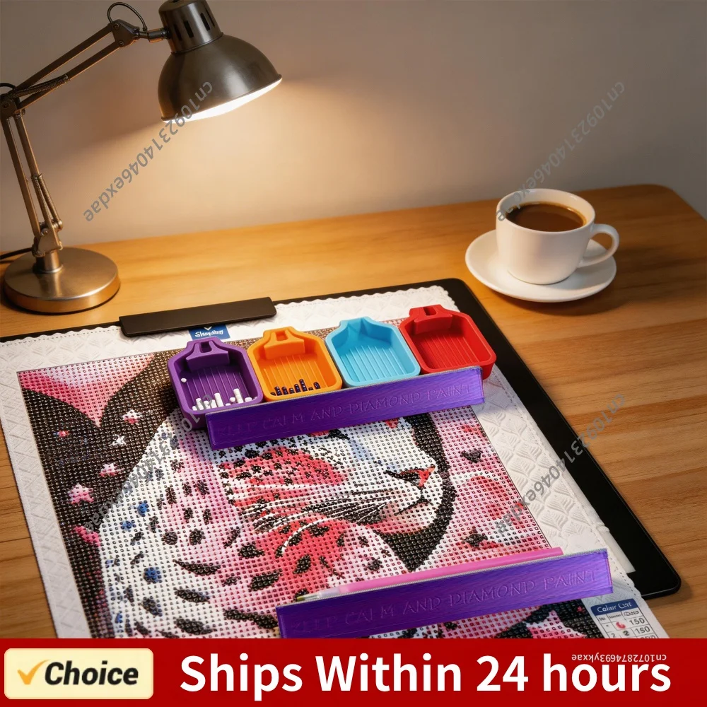 Diamond Art Tray Holder Magnetic Diamond Painting Accessory Holder Lightweight for DIY Crafts Light Pad Easel Drafting Table