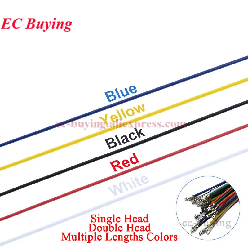 10Pcs-100Pcs Dupont 2.54mm Terminal Connecting Line Cable XH2.54 Double Single Tin Header Electronic Wire 200mm 20cm 25cm 24AWG