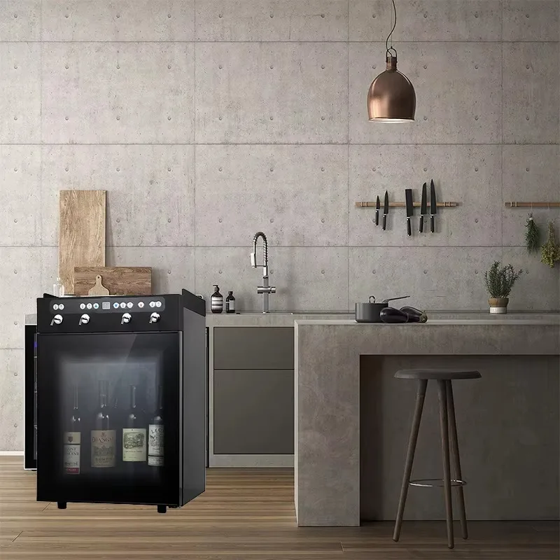 High quality automatic electric bar compressor refrigerator 4 bottle wine dispenser