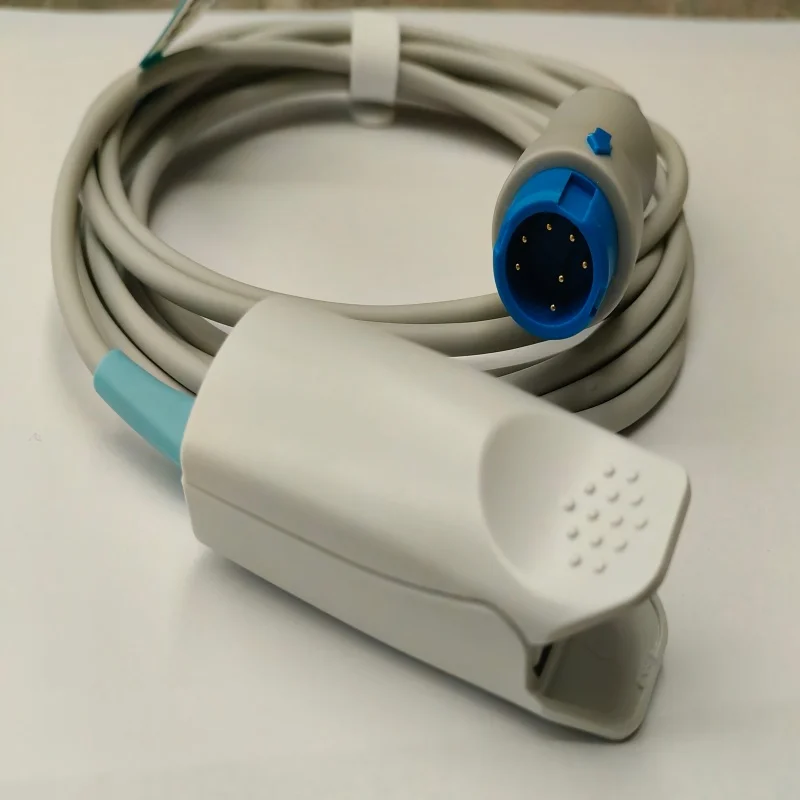 送料無料-mindray-t5-t6-t8-ラウンド-7-ピン成人用フィンガークリップ-spo2-センサープローブ-tpu-3m-に対応