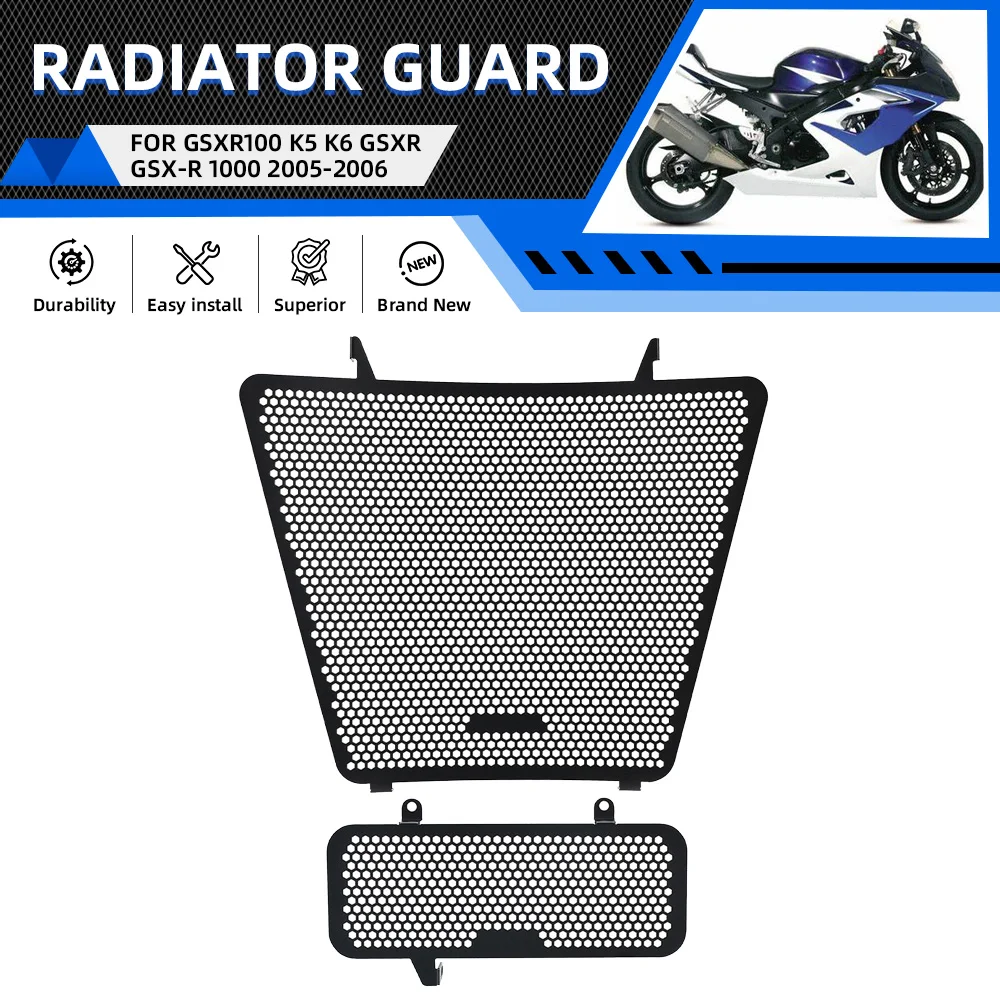 

Motorcycle Radiator Grille Guard Cover Water Tank Protection For GSXR100 K5 K6 GSXR GSX-R 1000 2005-2006 GSX-R1000 Accessories