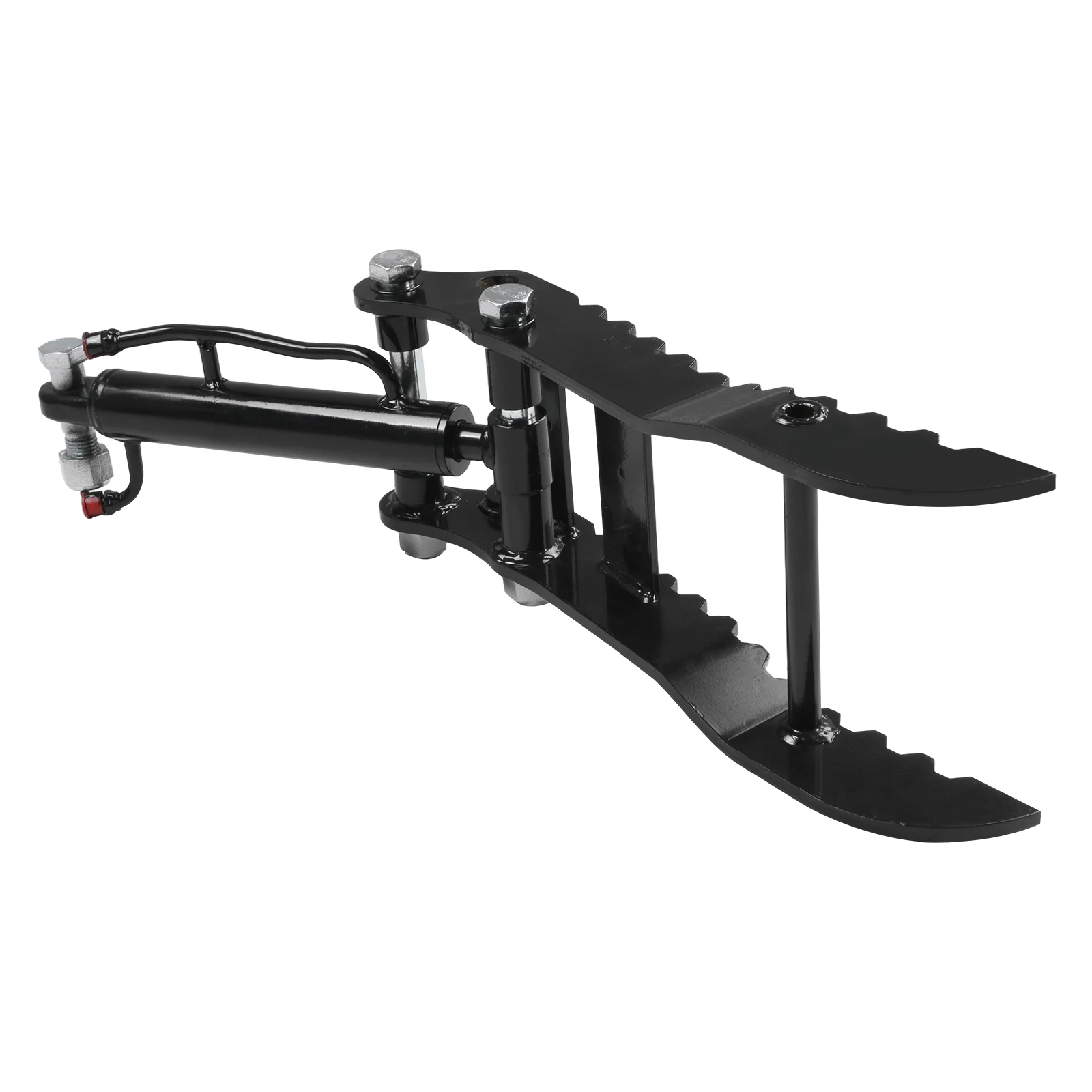 

Гидравлический захват (пальцевый ковш) с быстросъемным креплением для мини-экскаваторов 1-3 т, 180 ° Поворотный захват-адаптер 160 мм с соединением на штифт и 2 шлангами