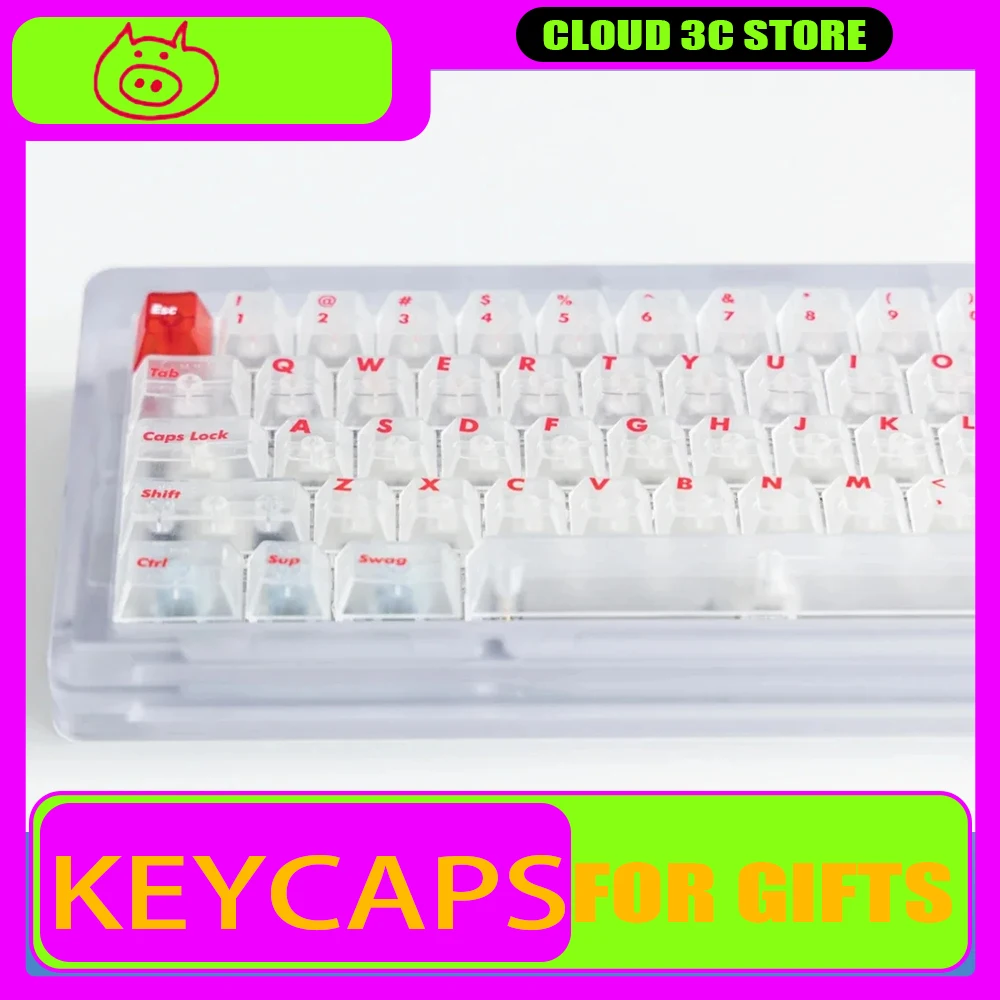 LeleLab SupSup Keycaps Set 137Keys ABS Light Transparent Keycaps  Mechanical Keyboard Key Caps Accessories Customized PC Gifts