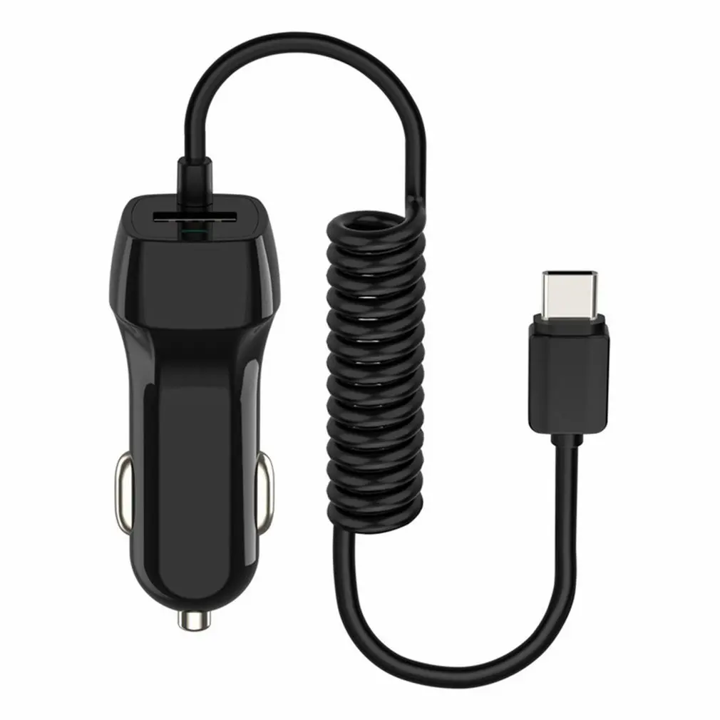 Car Charger With USB Cable Mobile Phone Charger For Phone Micro USB Type C Cable Fast Car Phone Charger