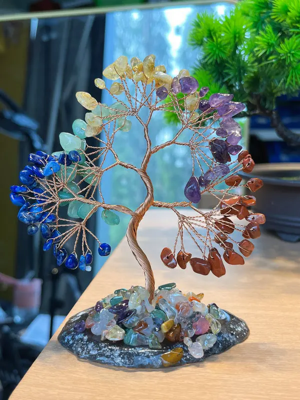 

Crystal Tree of life to make money tree, office desktop decorations, small fortune