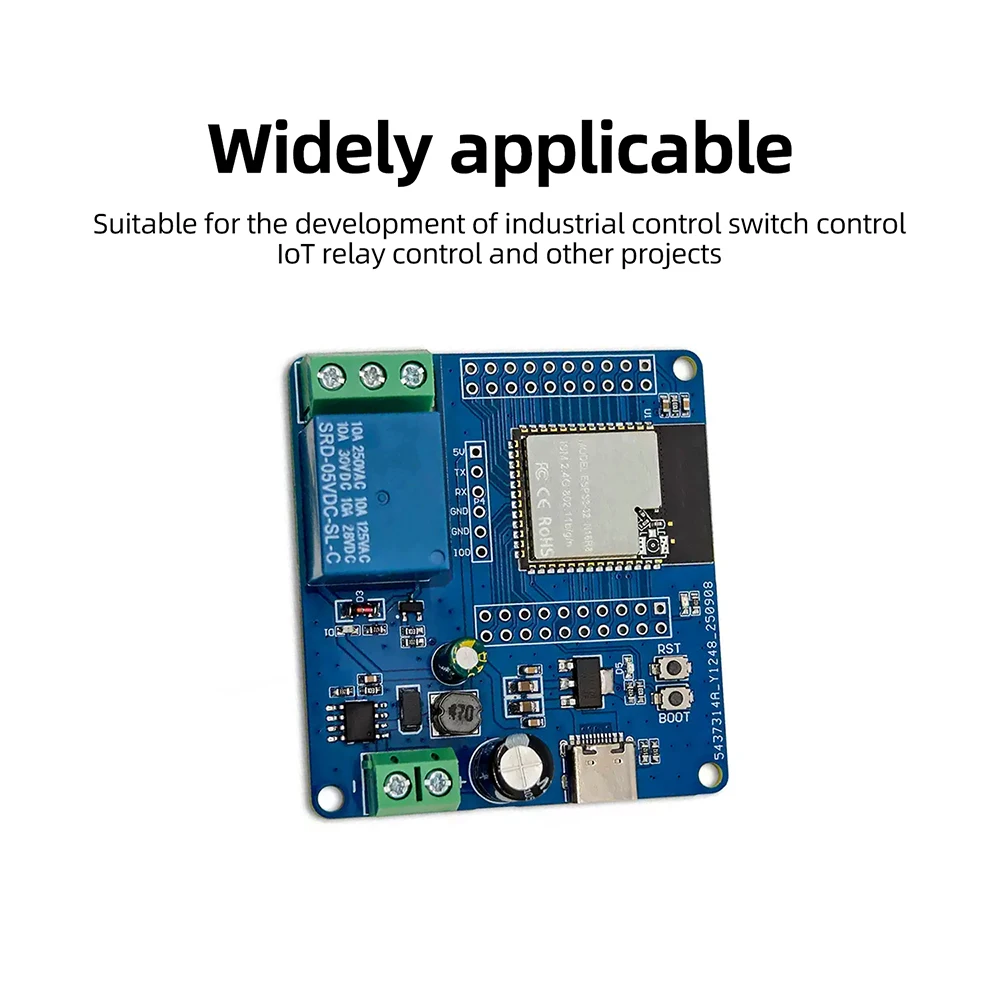 DC 5-60V Einkanal-Relaismodul WI-FI BT ESP32-N16R8 Relaisplatine Typ-C-Schnittstelle – Detail 7