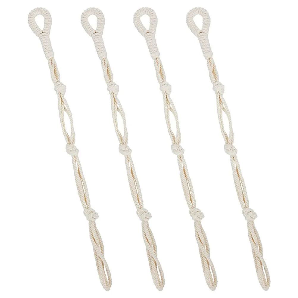 

4Pcs Macrame Plant Hanger Extender Flower Pot Holder Ropes Resistant Indoor Hanging Basket Extenders for Home Decor