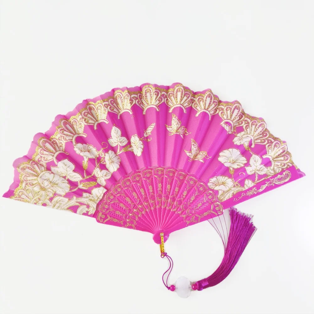 Vintage faltbarer Handfächer, chinesische japanische Fächer, Basteln, Geschenk, Party, Festival, Frauen, Tanzaufführung, Requisiten, Heimdekoration, Ornamente – Detail 4