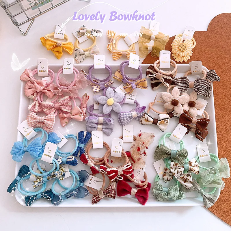 [10-Piece Set] Children's Bow Hairpin 2024 New Cute Princess Girls Broken Hair Bangs Clip Baby Hair Accessories Wholesale