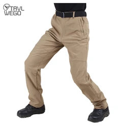 TRVLWEGO Thick Warm Fleece Hiking Pants Tactic Men Winter Water Repellent f Windproof Outdoor Soft Shell Trekking Camping Pant