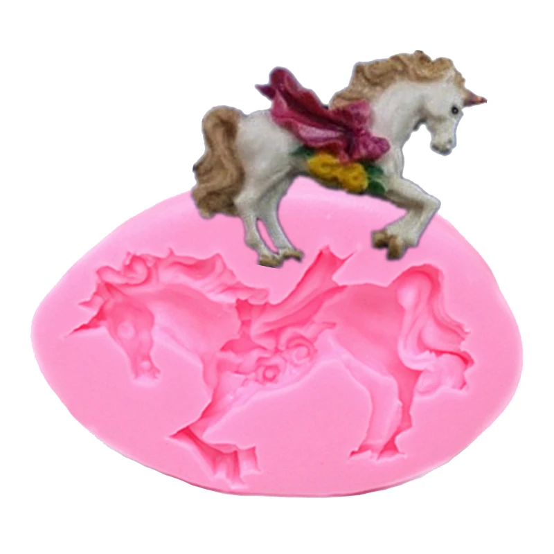 Kitchen Accessories 3d Running Horse Cooking Tools Cake Decorating Silicone Mold For Baking Mug Kitchenware Fondant Sugar Pastry
