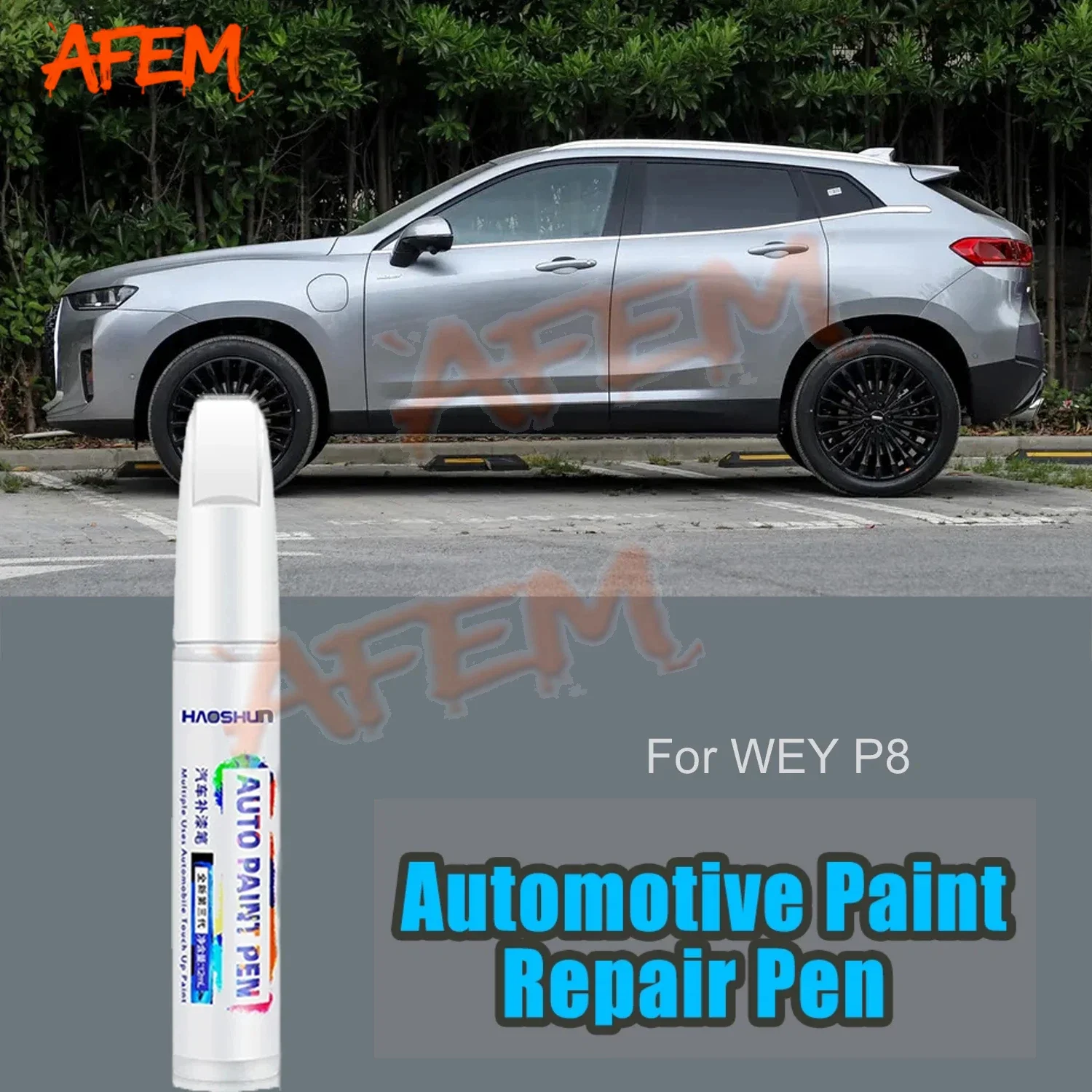 For WEY P8 Car Paint Surface Repair Paint Pen WEY P8 Increase Glossiness Varnish Scratch Removal Repair Tool Black Crystal