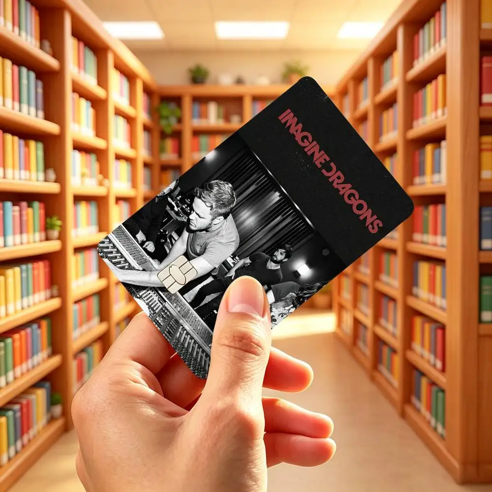 Hot Rock Band I-Imagine Dragons Credit Card HD Stickers Game Card Decal Small Chip Waterproof Sticker Gift