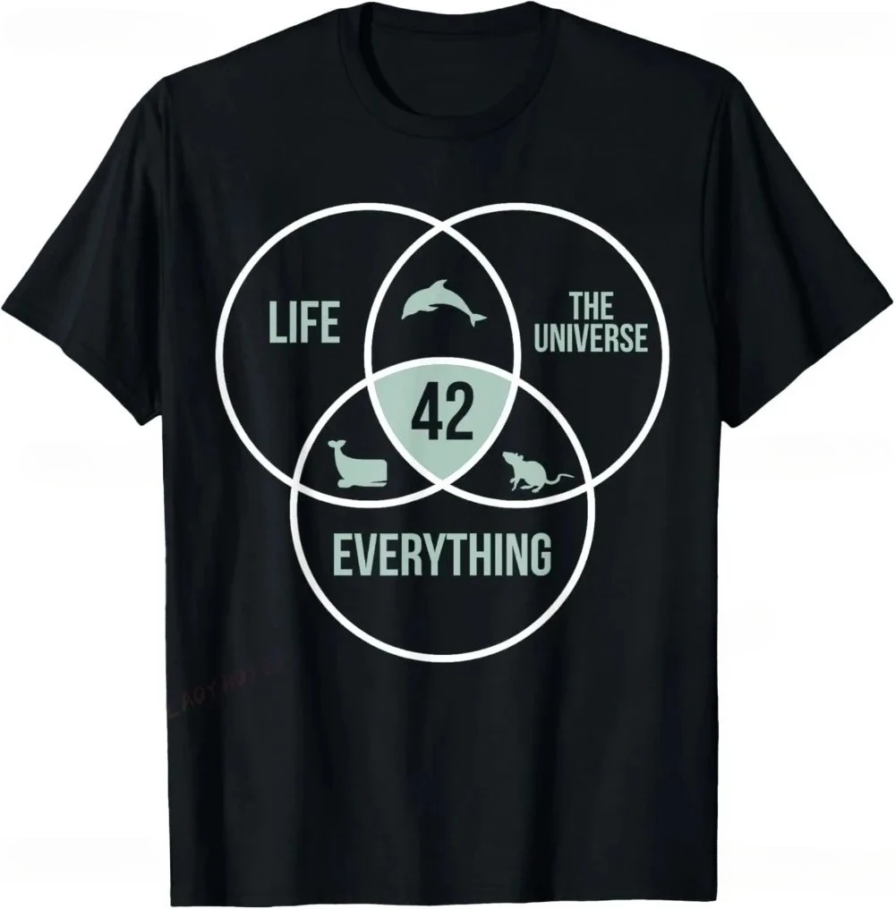 Life The Universe and Everything 42 Answer To Life T-Shirt Streetwear Short Sleeve Casual Fashion Women Tshirt Harajuku Tees Y2K