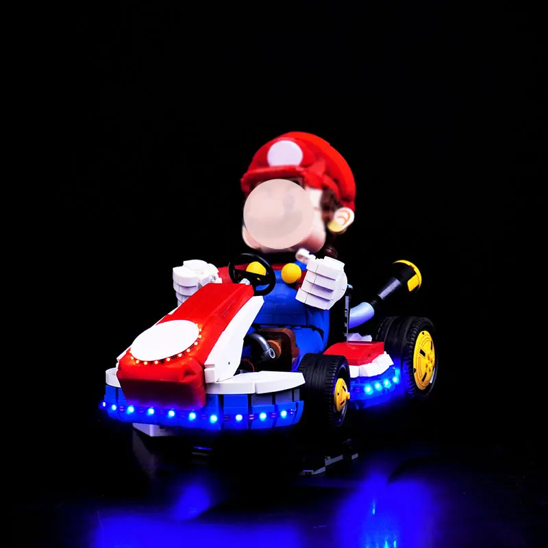 LED-lichtset voor LEGO Mario Kart Mario & Standaard Kart 72037 Idee DIY-cadeau (exclusief bouwstenen Bakstenen Kits Sets Model)