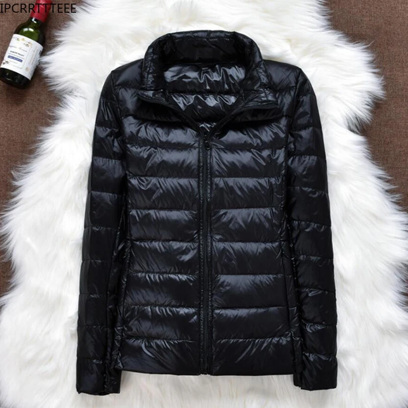 2023 New Women Autumn Winter Jacket Ultra Light Duck Down Jackets Slim Female Puffer Jacket Portable Windproof Down Coat