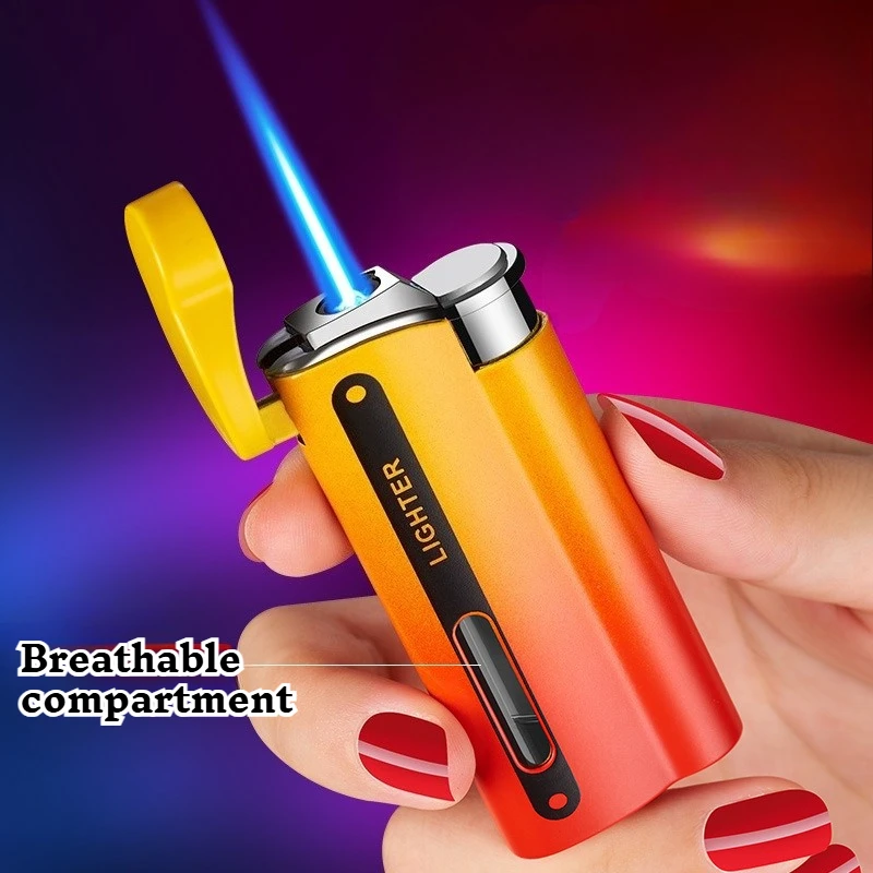 

Gradient Color Windproof Straight Forward Lighter Moxibustion Cigar Specific Portable Inflatable Igniter Gift