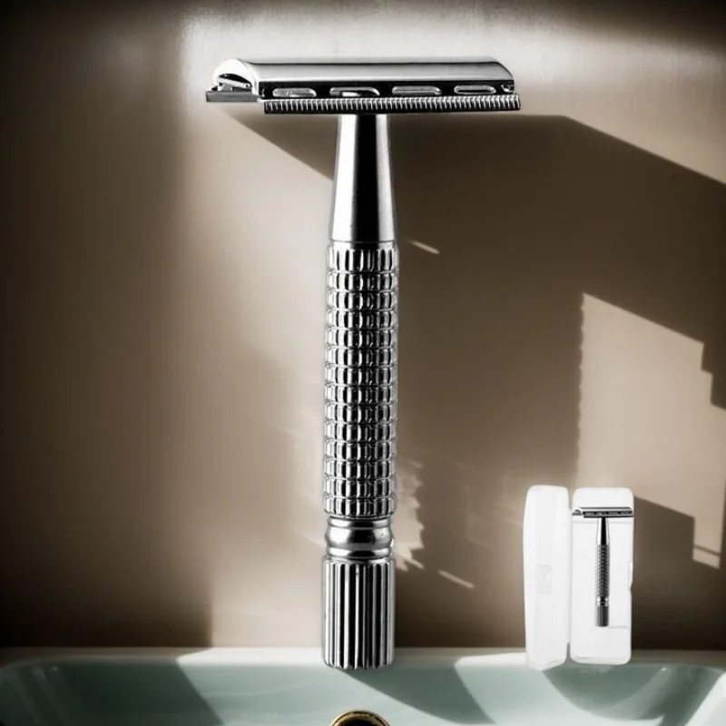 Classic Razor Handle Razor Holder Men 'S Shaving Face Razor Blades Shaving Machin Safety Stainless Steel For Men Barber Straight