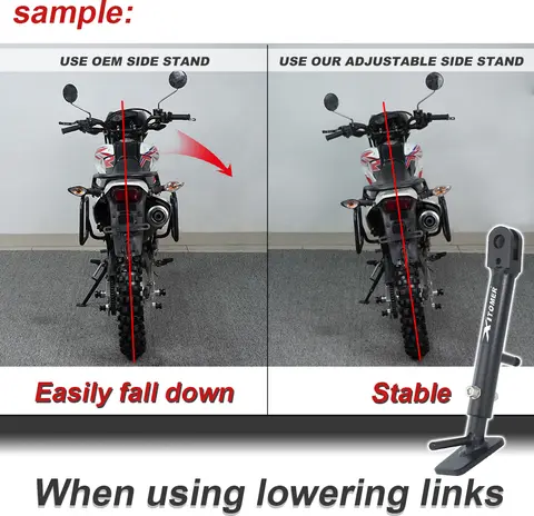 कावासाकी Z125 PRO 2017-2025 Z125 PRO SE Z125 PRO KRT संस्करण KSR110 के लिए मोटरसाइकिल एडजस्टेबल किकस्टैंड स्टील किक साइड स्टैंड 10 best sales केएसआर110 - №8