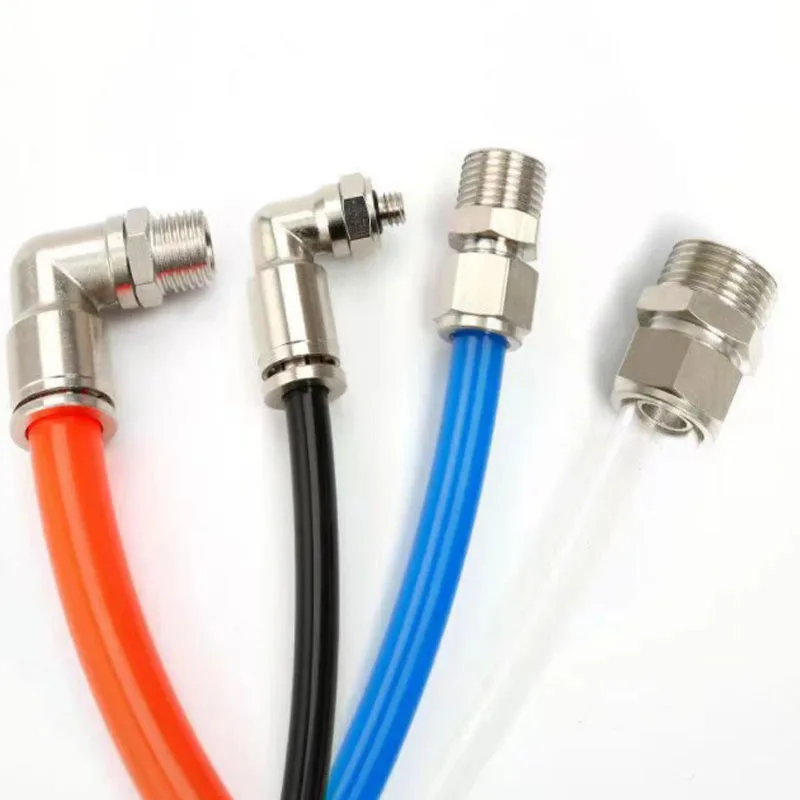 1เมตร Pu สายยางพลาสติกท่อหลอดแก๊ส Polyurethane ท่อสำหรับคอมเพรสเซอร์4สี