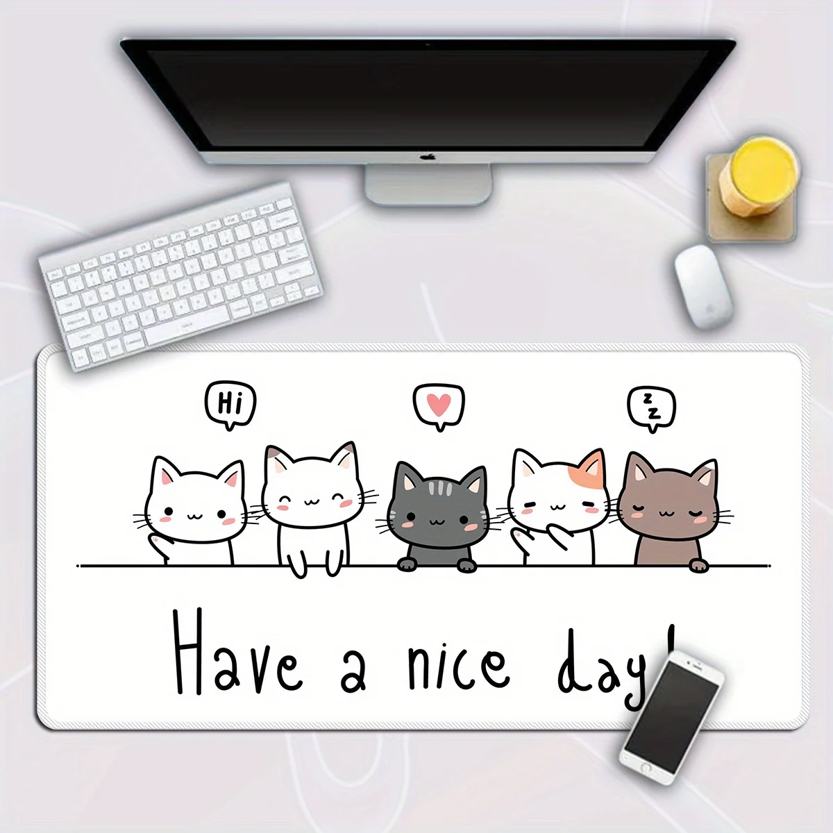 

Large Mouse Pad 900x400 Colorful Anime Cartoon Cute Cat Computer Desk pad Keyboard Laptop Mat Gaming MousePad gaming accessories