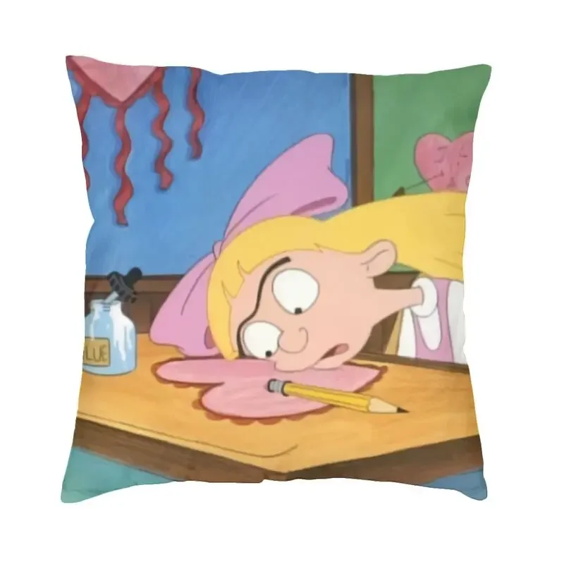 Personalized Hey Arnold Anime Comedy Helga Pataki Throw Pillow Case Home Decor 3D Double Side Printing Cushion Cover for Sofa