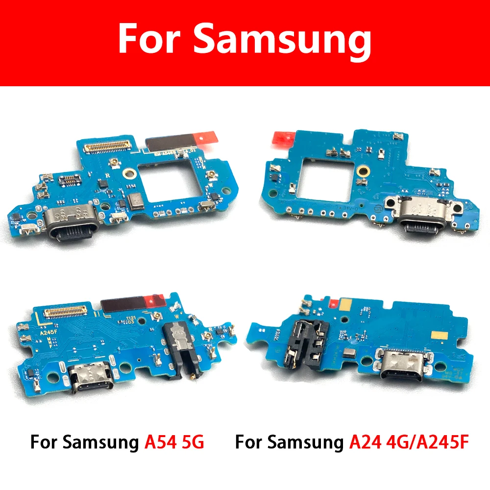 

USB Charger Port Dock Connector Board Part Flex Cable For Samsung A24 4G A245F A54 5G conector charging module Repair Parts