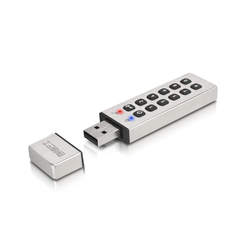 Chave USB de aço inoxidável com proteção de segurança Datage