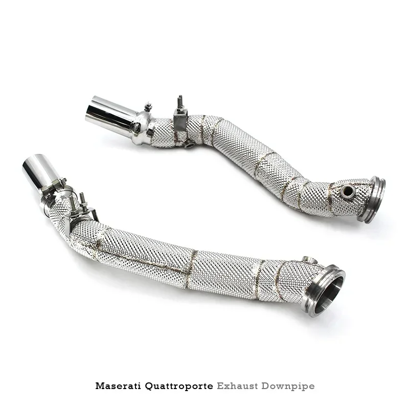 Section High flow Pipes branch downpipe Exhaust Pipe with for Maserati Quattroporte 3.0T