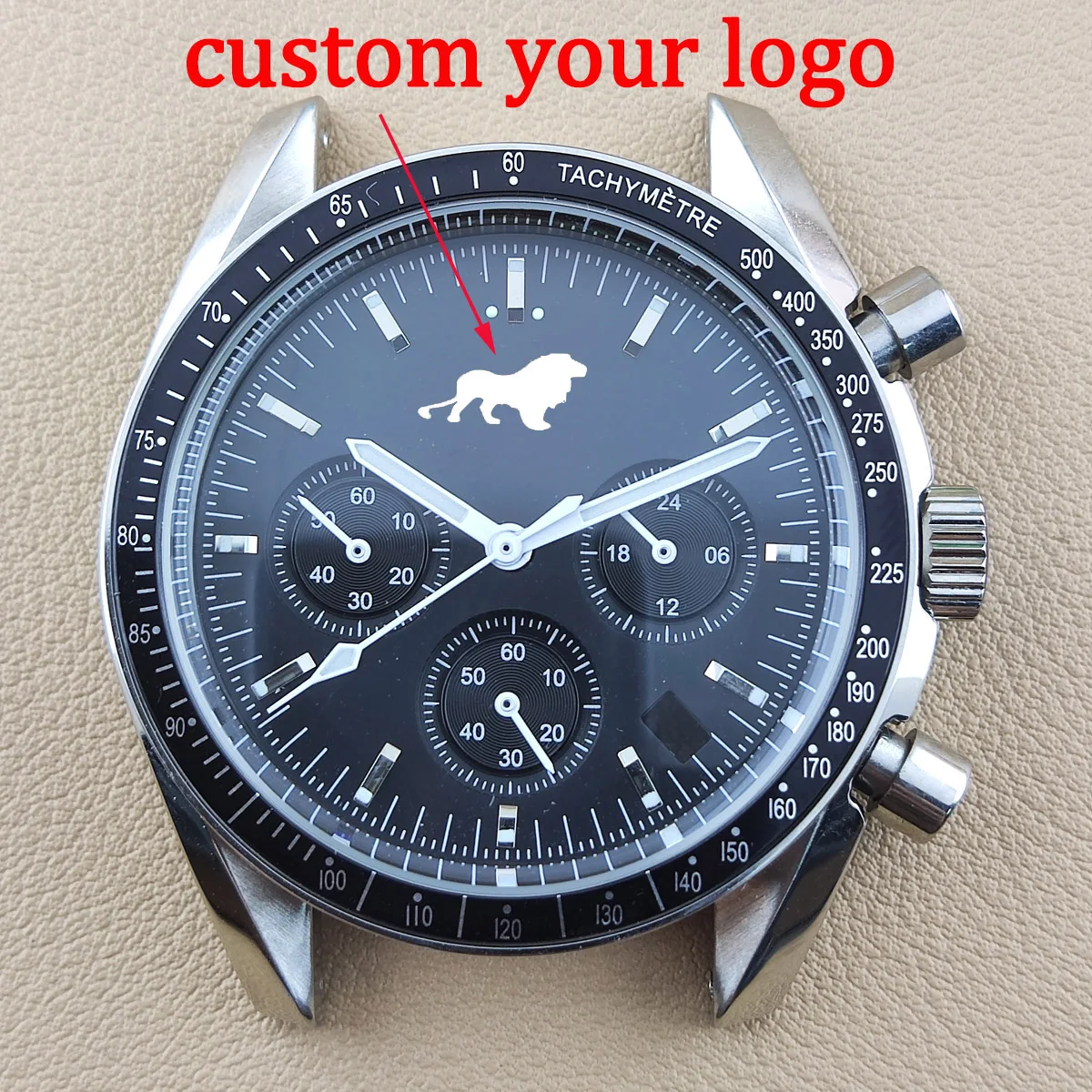 vk63 case nh35 watch case panda dial japan quartz watch VK63 movement custom logo nh36 case chronograph electronic Multifunctio