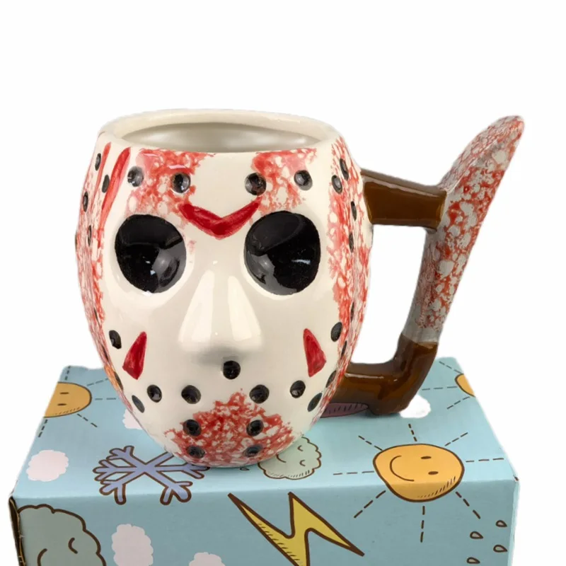 Halloween Horror Freddy Jason Mask Cup Men's Ghost Demon Hundred Chop Men's Ceramic Mug