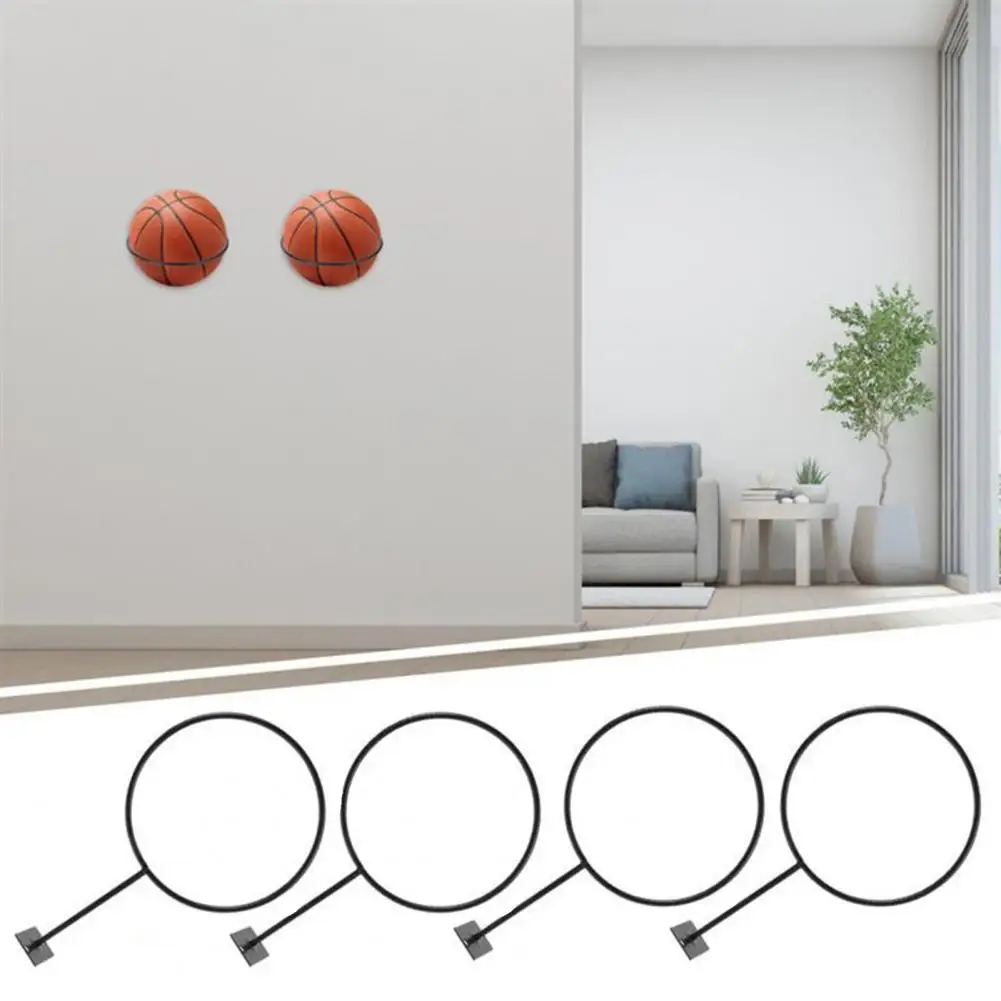 

Basketball Holder Multifunctional Wall Mount Ball Holder Helmet Display Rack for Soccer Basketball Rugby Strong for Motorcycle