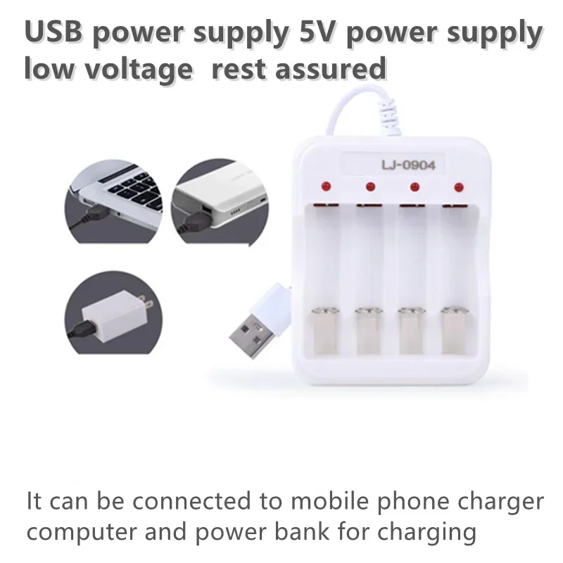 USB Output Ni-MH Battery Charger For 1.5V AA / AAA Battery Universal 4 Slots Smart Charger Fast Charge 1.2V AA AAA Nimh Battery