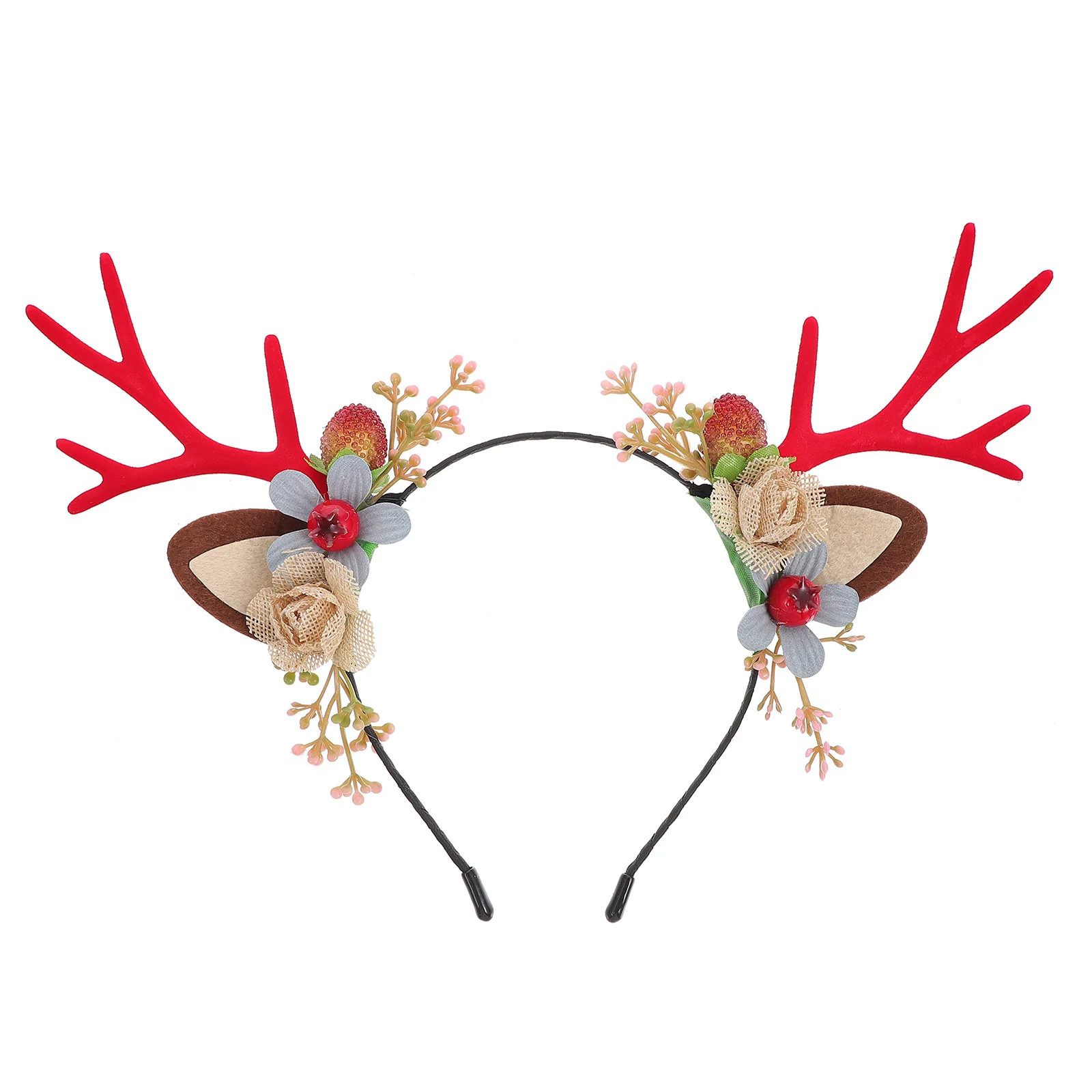 

1 pc Christmas Antler Headband Reusable Xmas Party Hair Decor Red Color Creative Costume Accessory For Adults Hairband