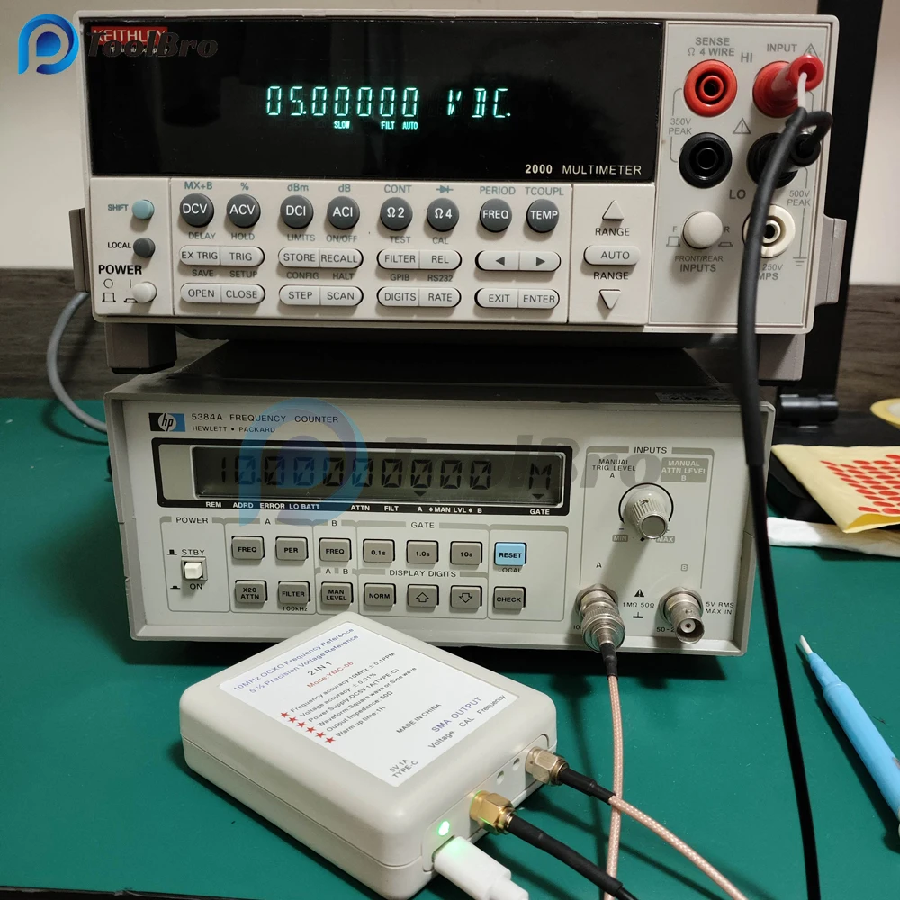 Imagem -04 - Ocxo Frequency Voltage Reference Onda Quadrada Oscilador de Cristal Calibração Volt Temperatura Constante 5v 1a tipo c 10mhz