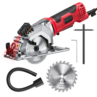 Geevorks Mini Circular Saw 4.8 Amp 4-1/2 Inch Compact Circular Saw 3700RPM Electric Circular Saws with Laser Cutting Guide