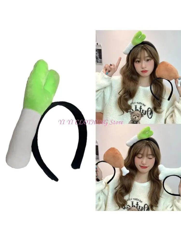 

N5KF Adult Party Stage Costume Hairband Children Plush Headband Halloween Accessories