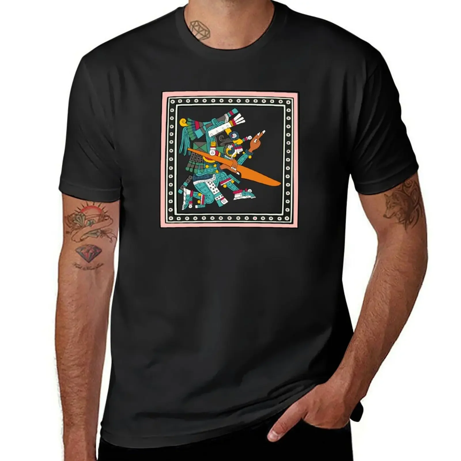 Tlaloc - Aztec Rain God Codex Borgia Style T-Shirt anime tshirt man t shirt aesthetic clothes mens graphic t-shirts