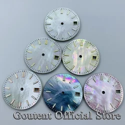 Goutent 28.5mm Green Luminous Sterile Watch Dial Fit NH34 NH35 Automatic Movement Fit 3 O'Clock Crown 3.8 O'Clock Crown