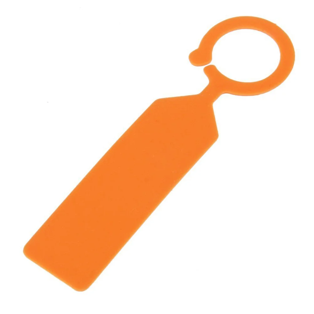 

100Pcs Orange Plastic Gardening Plant Labels PP Weatherproof Tree Hanging Collar Tags for Greenhouse Nursery Garden Rows