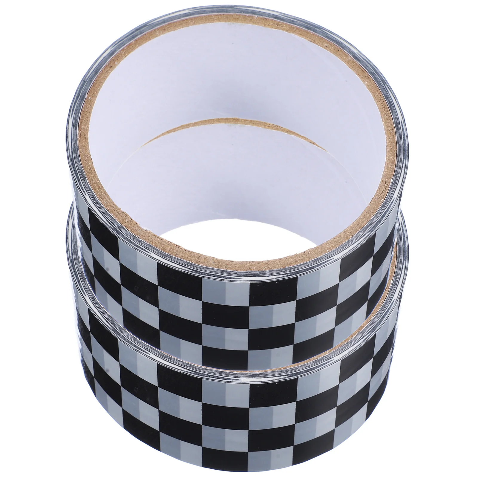 2 Rolls Checkered Pattern Packing Multi-Function Carton Sealing Tape For Gift Wrapping Bulletin Board Border Heavy Duty Adhesive