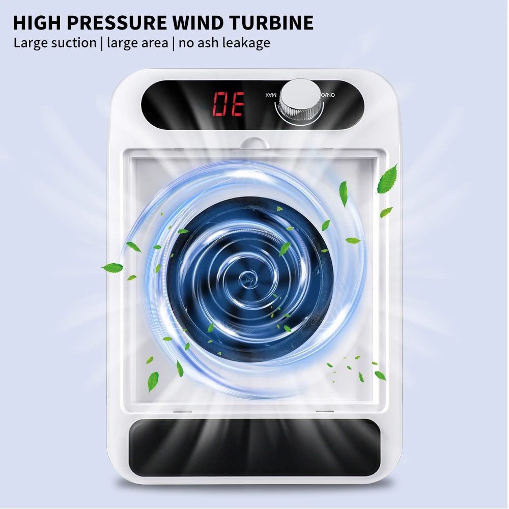 強力なネイルダストコレクター、プロ用ネイルポリッシング掃除機、取り外し可能なフィルター付き、ネイルサロン用掃除機