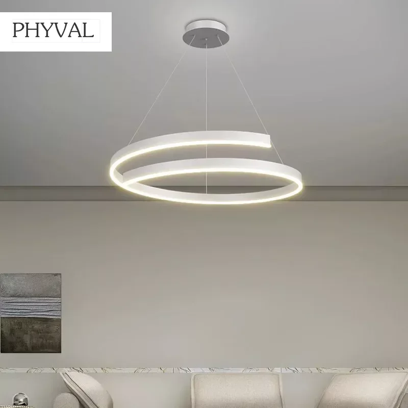 Imagem -03 - Nordic Led Spiral Pendant Light Alumínio Cozinha Jantar Lustre Quarto Pendurado Luminárias Home Decor Suspensão Iluminação Novo